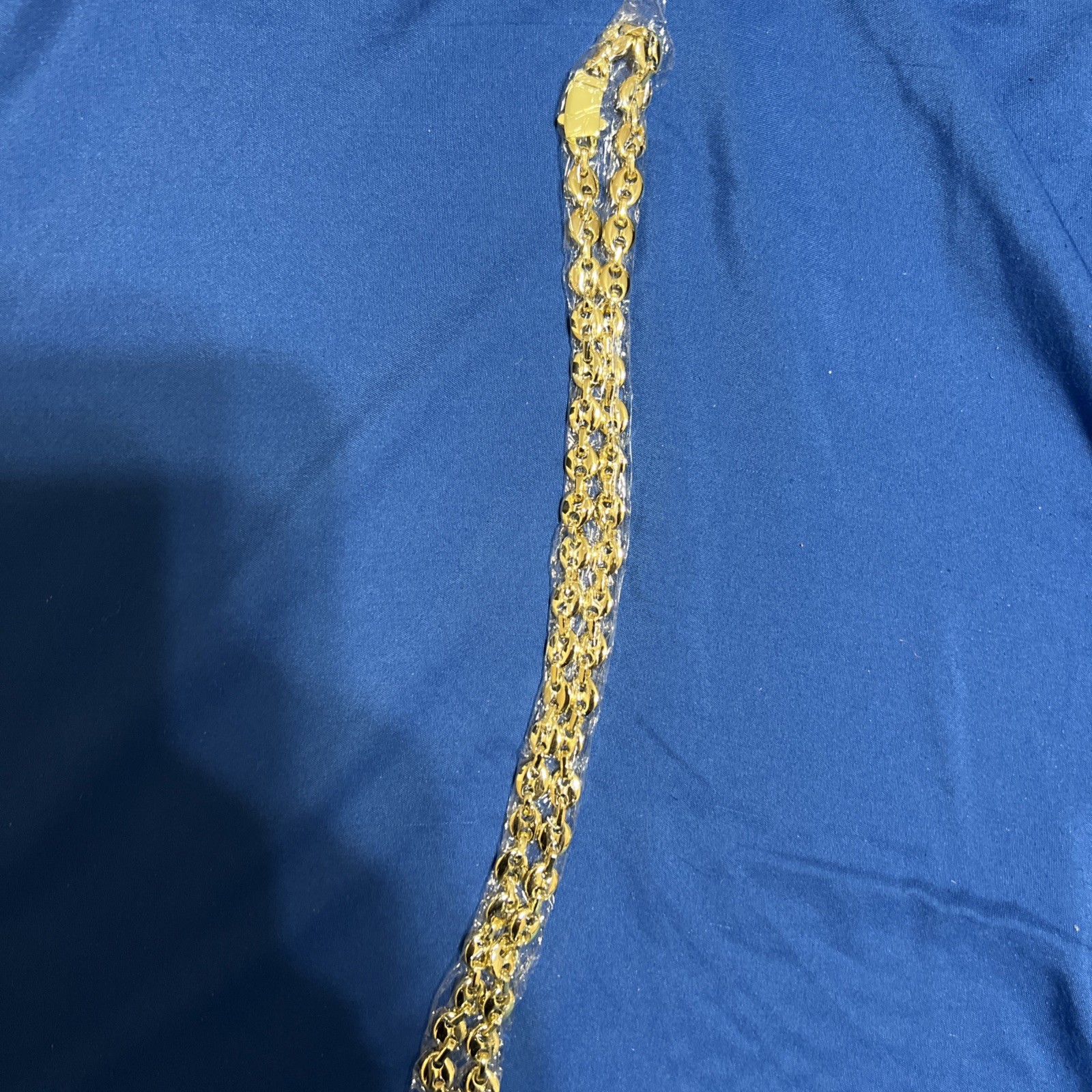 6MM 20INCH 14KT GOLD ELECTROPLATED 10x GUCCI PUFF NECKLACE