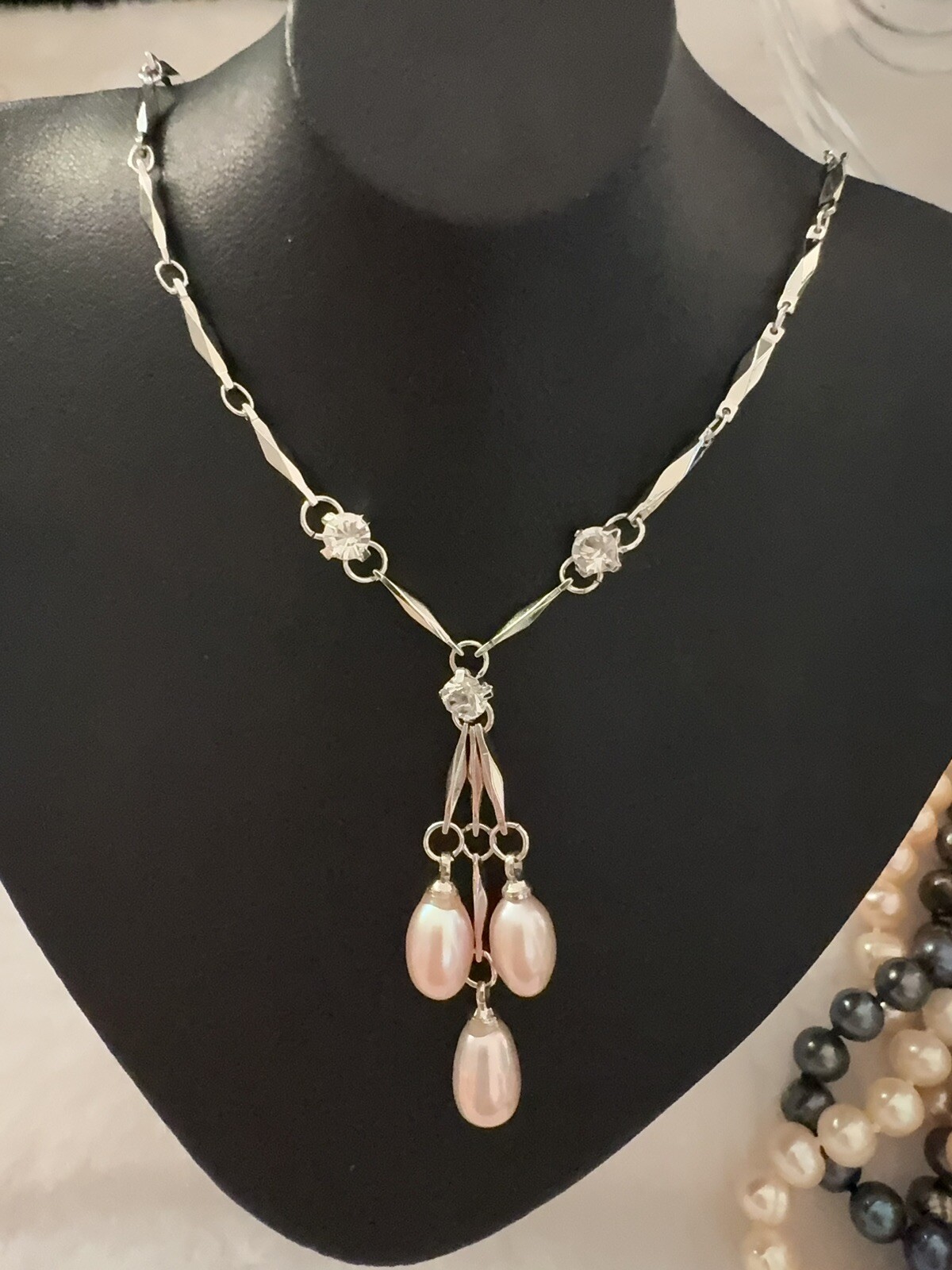 Cultured Pearl Necklace W. Real 925 Silver Clasp, different Colors And Sizes.