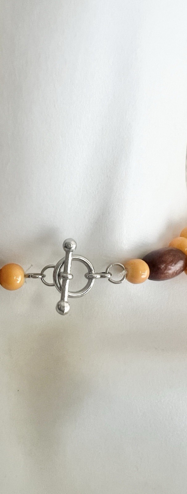 VINTAGE Beaded Necklace Double Drop Yellow Brown Jewelry Accessory Beads