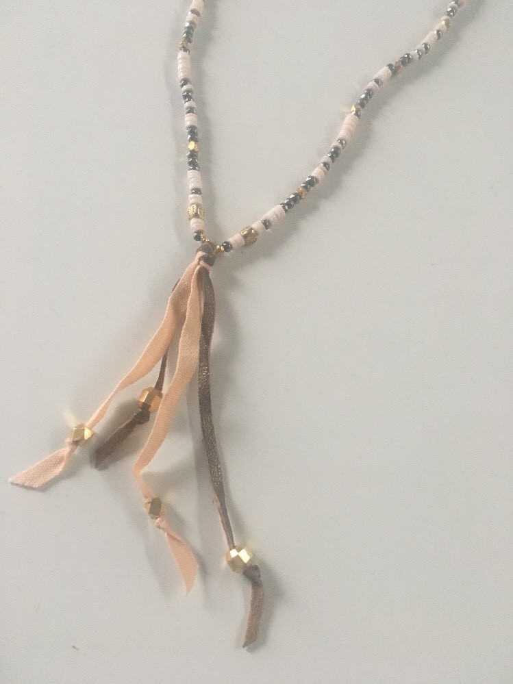Chan Luu NWT Sterling Silver 18ktGP 32″ pink Mix Semiprecious Stone Necklace