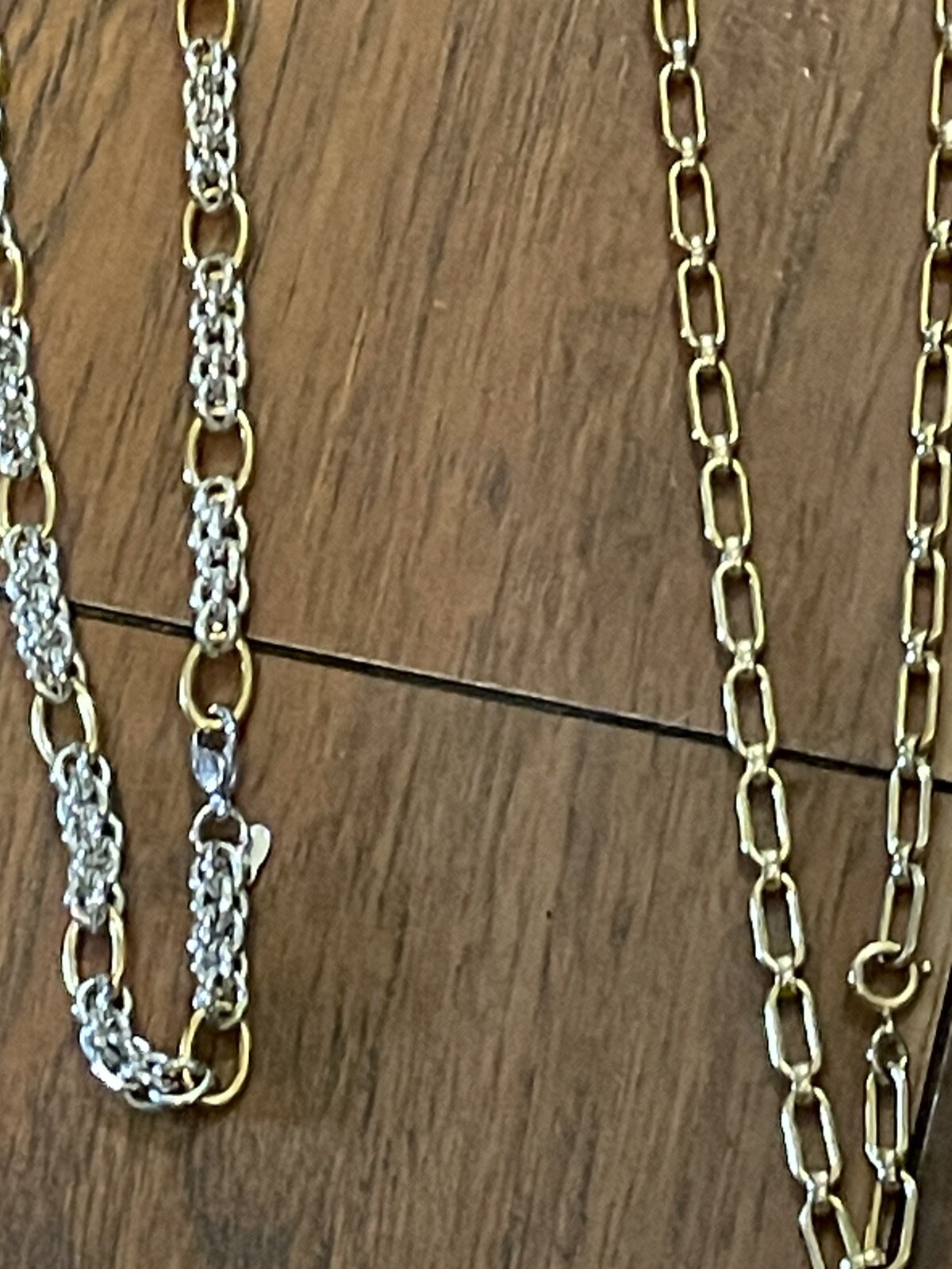 SW Virginia Estate Sale Find 15in Silver Tone, 15in Gold Tone Chains