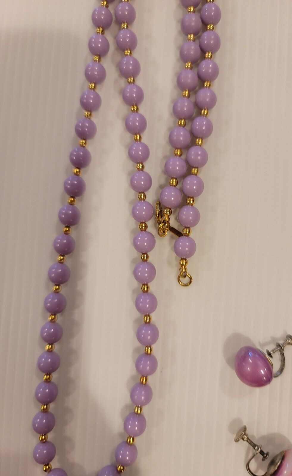Women’s lot of necklaces and earrings. Purple, black col Fashion Costume Jewelry