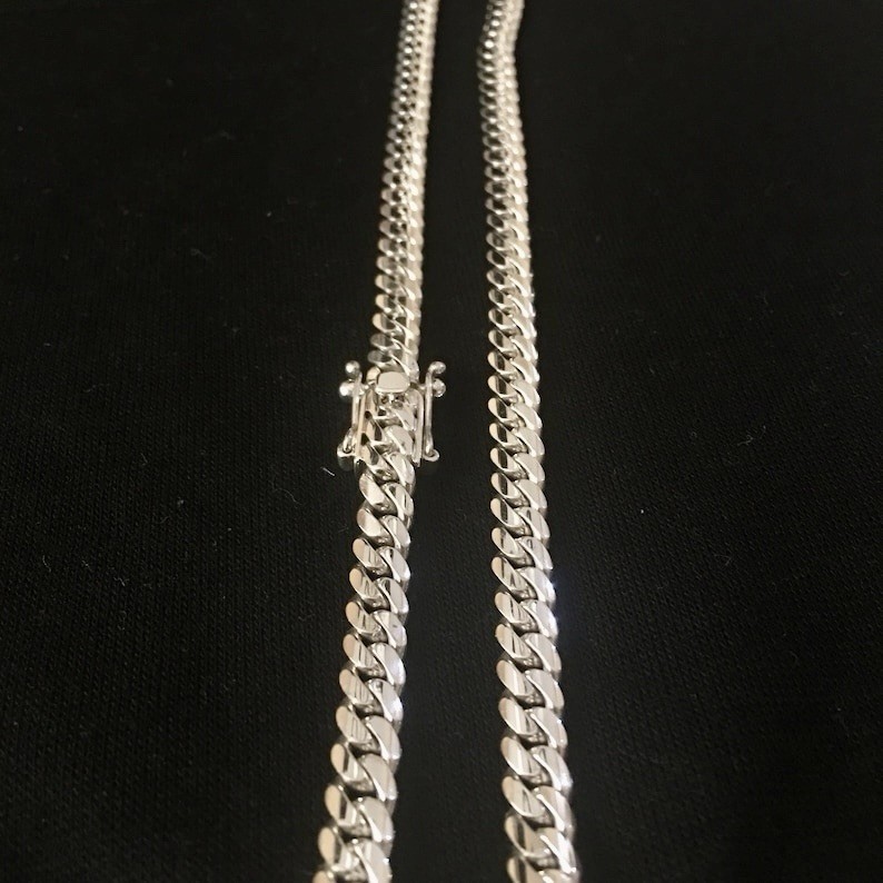 Handmade 7mm 22” miami cuban in pure silver