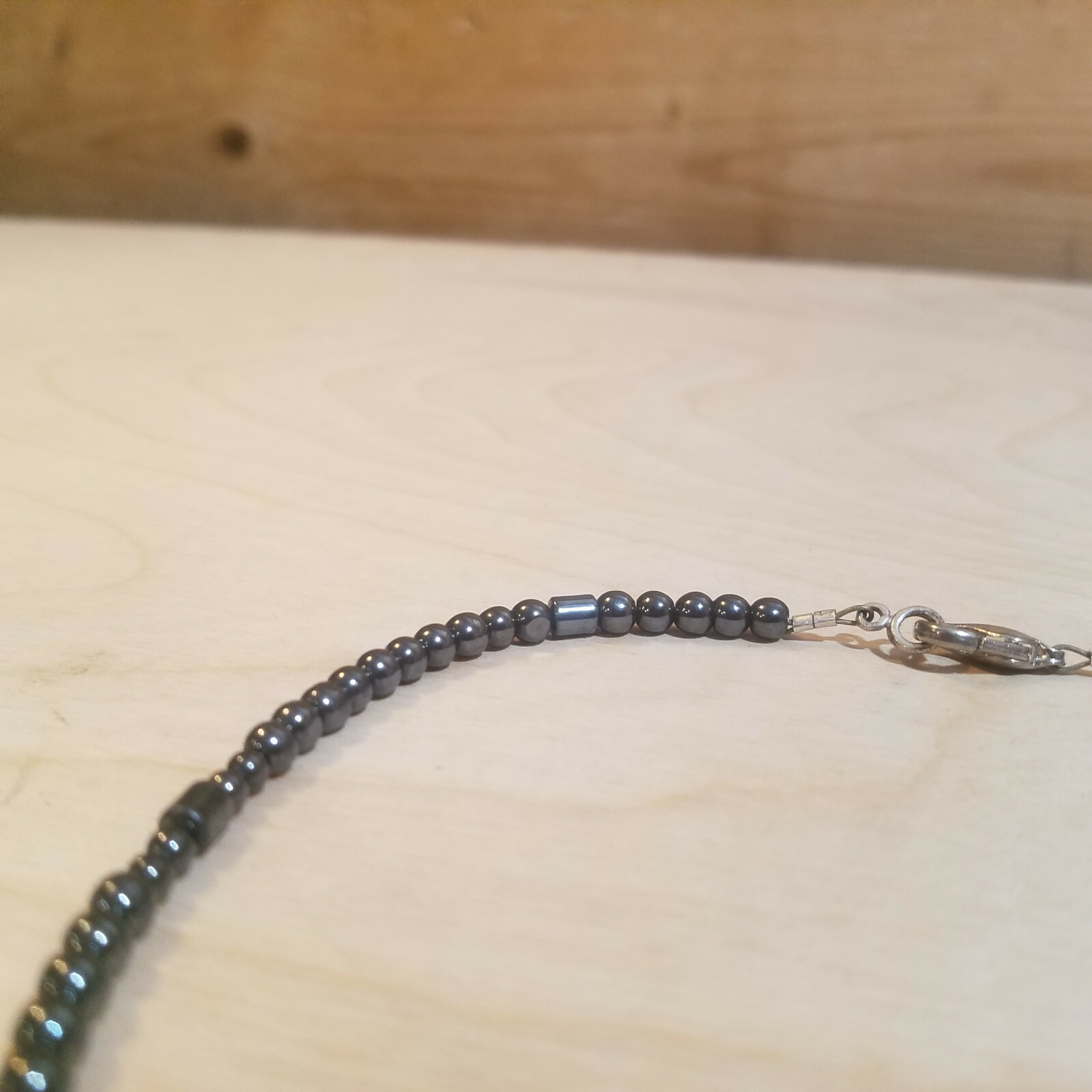 Hematite Choker Necklace Black Fashion Costume Punk Jewelry 6.5 in- Swanky Barn