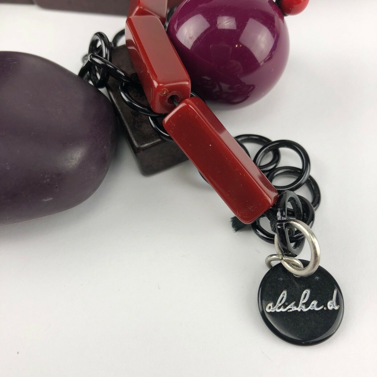 Alisha D Long Chunky Necklace 32″ Necklace with 6.5″ Tassel Made in Italy
