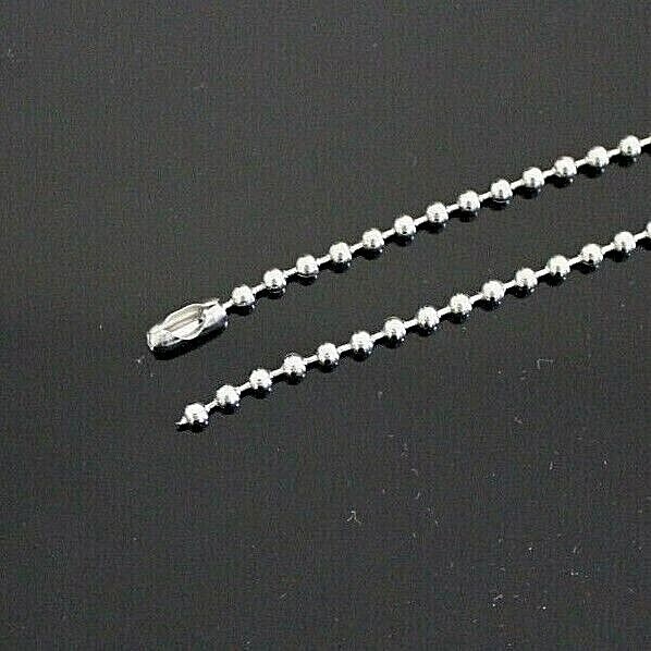 USA Stock 1/2/3/4/5MM Stainless Steel Ball Chain Dog Tag Bead Necklace Bracelet