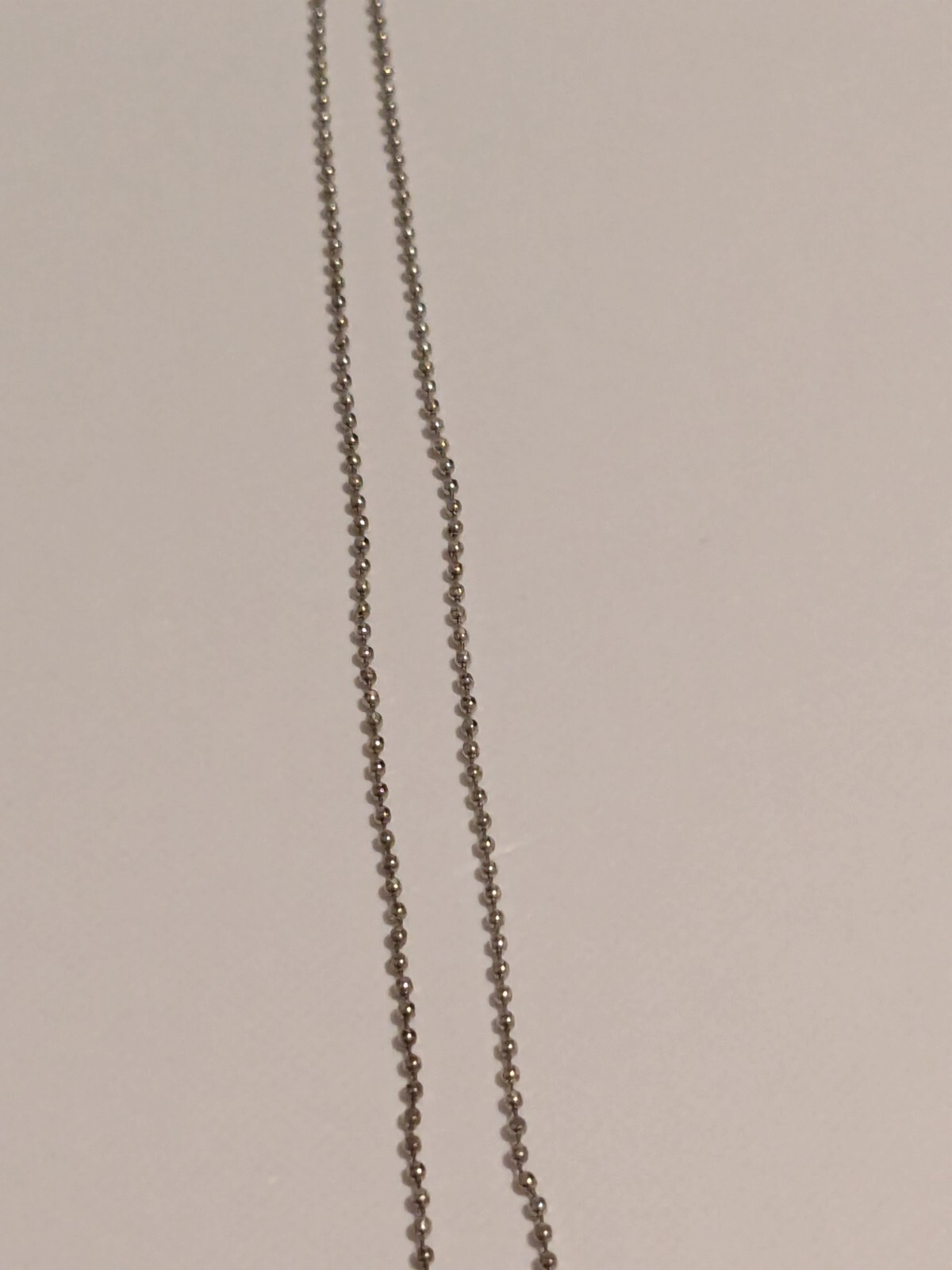 Silver Tone Ball Bead Chain Necklace By Adult Jewels. Minimalist. 15″.