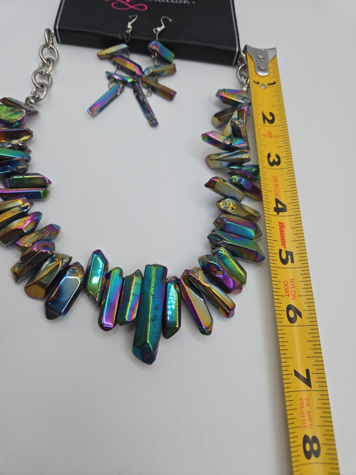 PAPARAZZI Zi-Statement Necklace & Earrings Set “Oil Spill ”NWT Multicolor