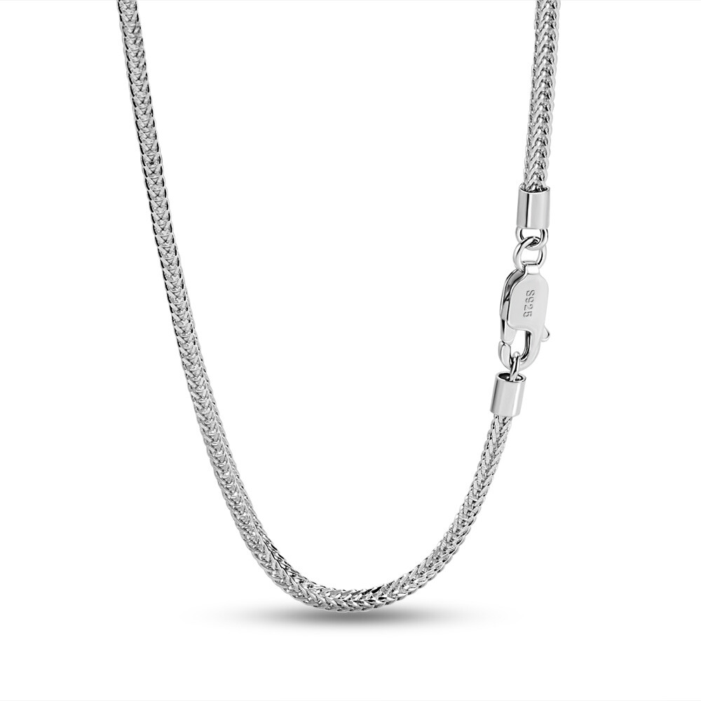 925 Sterling Silver Solid 2mm Foxtail Chain Necklace 18″ to 28″ for Women & Men