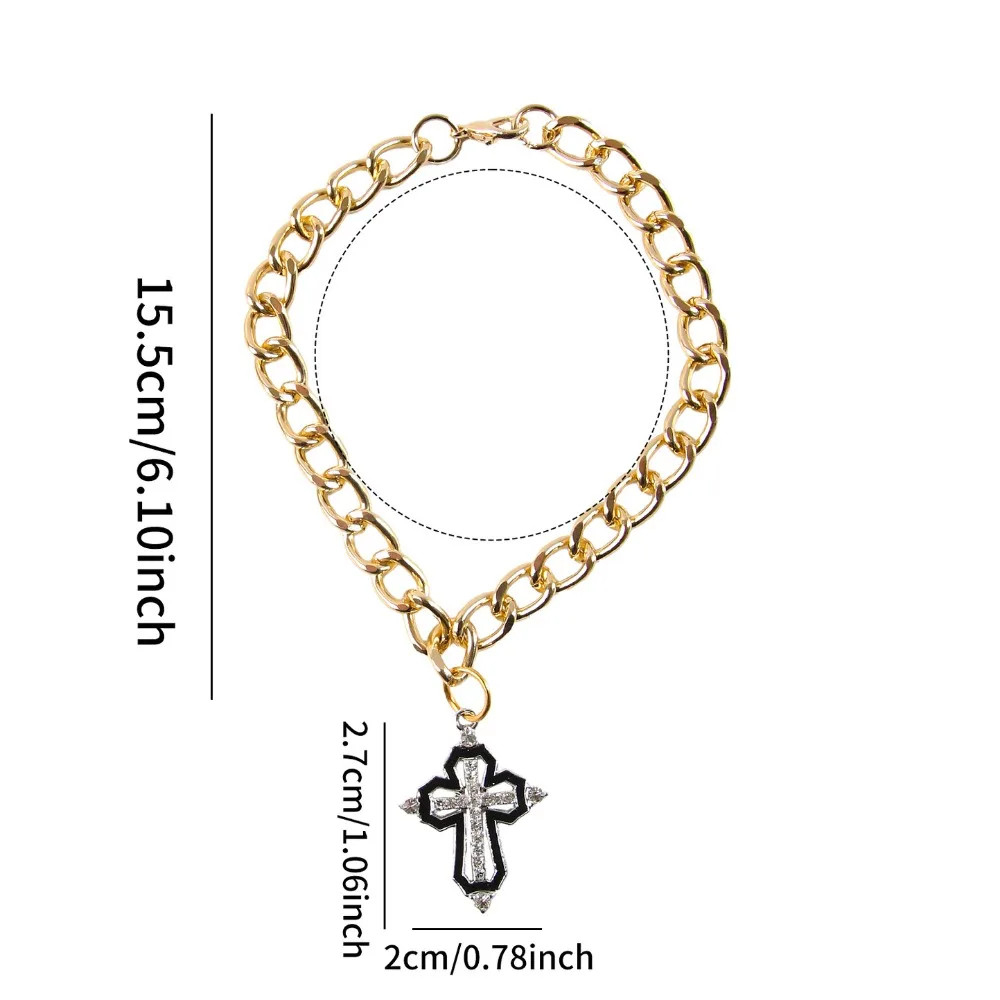 Cute Fancy Zircon Cross Pendant Medium Cosplay Design Pet Adjustable Dog Accesso