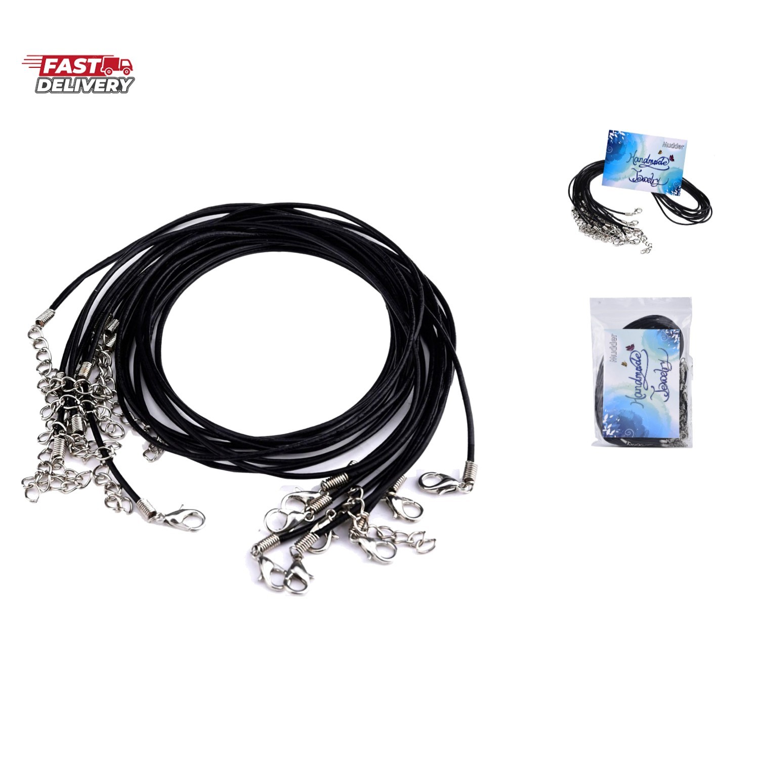 10 Pieces 2.0mm Black with Lobster Clasp