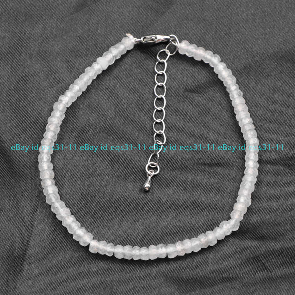 Exquisite 2x4mm Natural White Crystal Rondelle Gems Bead Necklace Bracelet Set