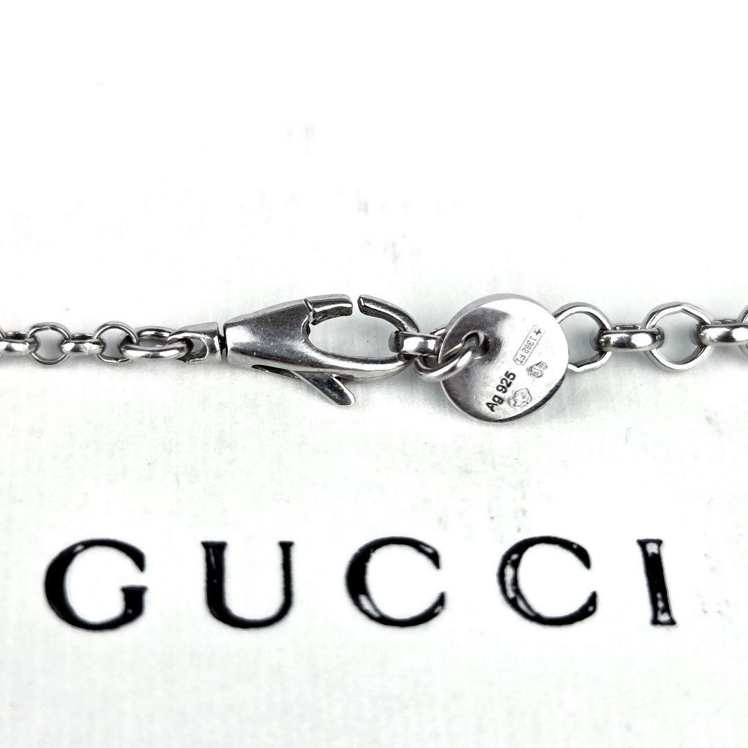 Excellent Gucci Figaro Chain, 50 Length, 2.2 Width, Black Silver,