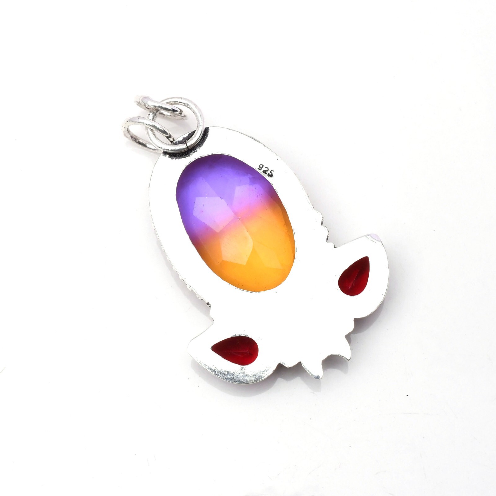 Bi Color Tourmaline Gemstone 925 Sterling Silver Handmade Jewelry Pendant 1.97″
