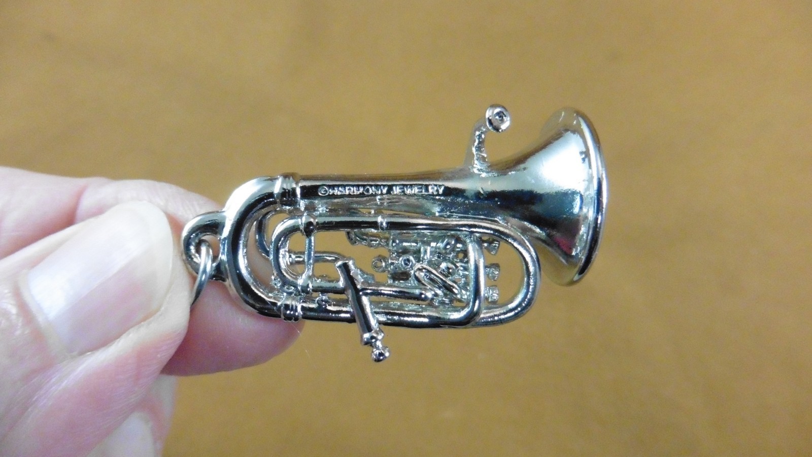 (#M203-F) EUPHONIUM Silver Nickel PENDANT NECKLACE Jewelry instrument