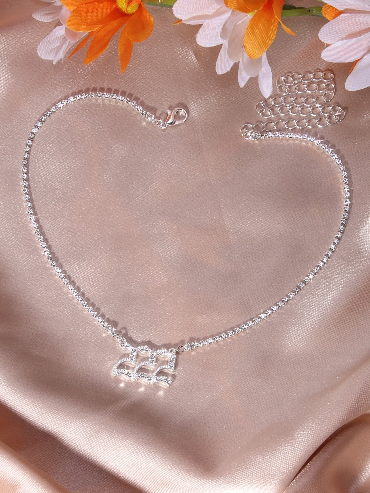 1pc Angel Number 444 Claw Chain Necklace Statement Necklace Modern Necklace