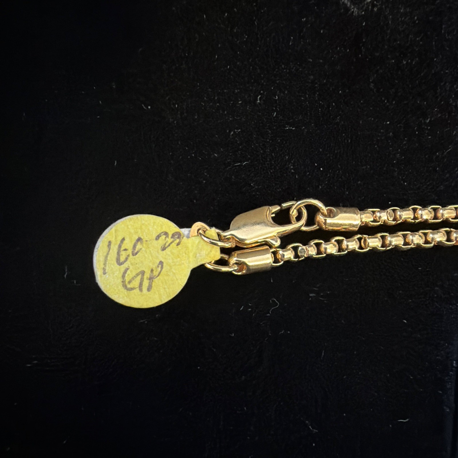 Yellow Gold Tone Rope Chain Necklace, Lobster Clasp, Metal, No Stone