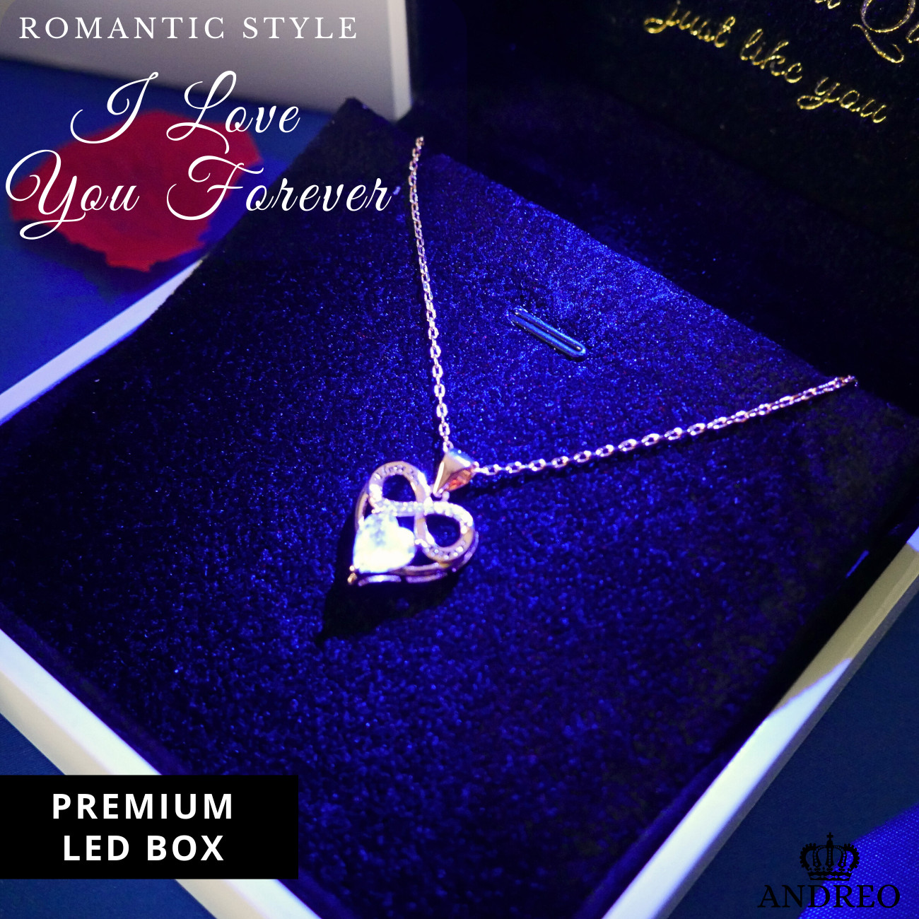 18k Infinity Wife CUSTOM Romantic Necklace Anniversary Birthday Gifs By Husband
