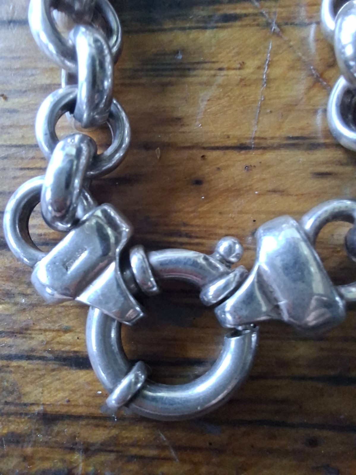 Vintage 925 Sterling Silver Belcher Chain Necklace 41g 50cm Classic Bolt Clasp