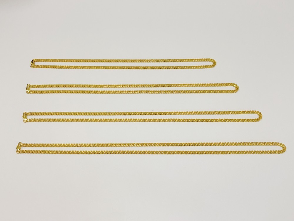18k gold 4mm Mens Miami Cuban Link Chain SOLID yellow gold Necklace 20-26 in