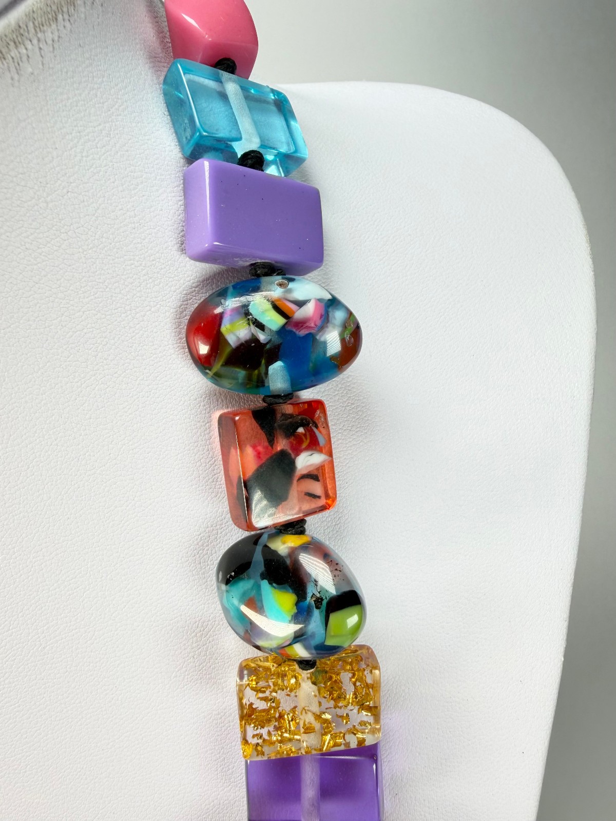 Jackie Brazil “Fusion” Mix Colours Long 110cm Bead Necklace ( N0040 )
