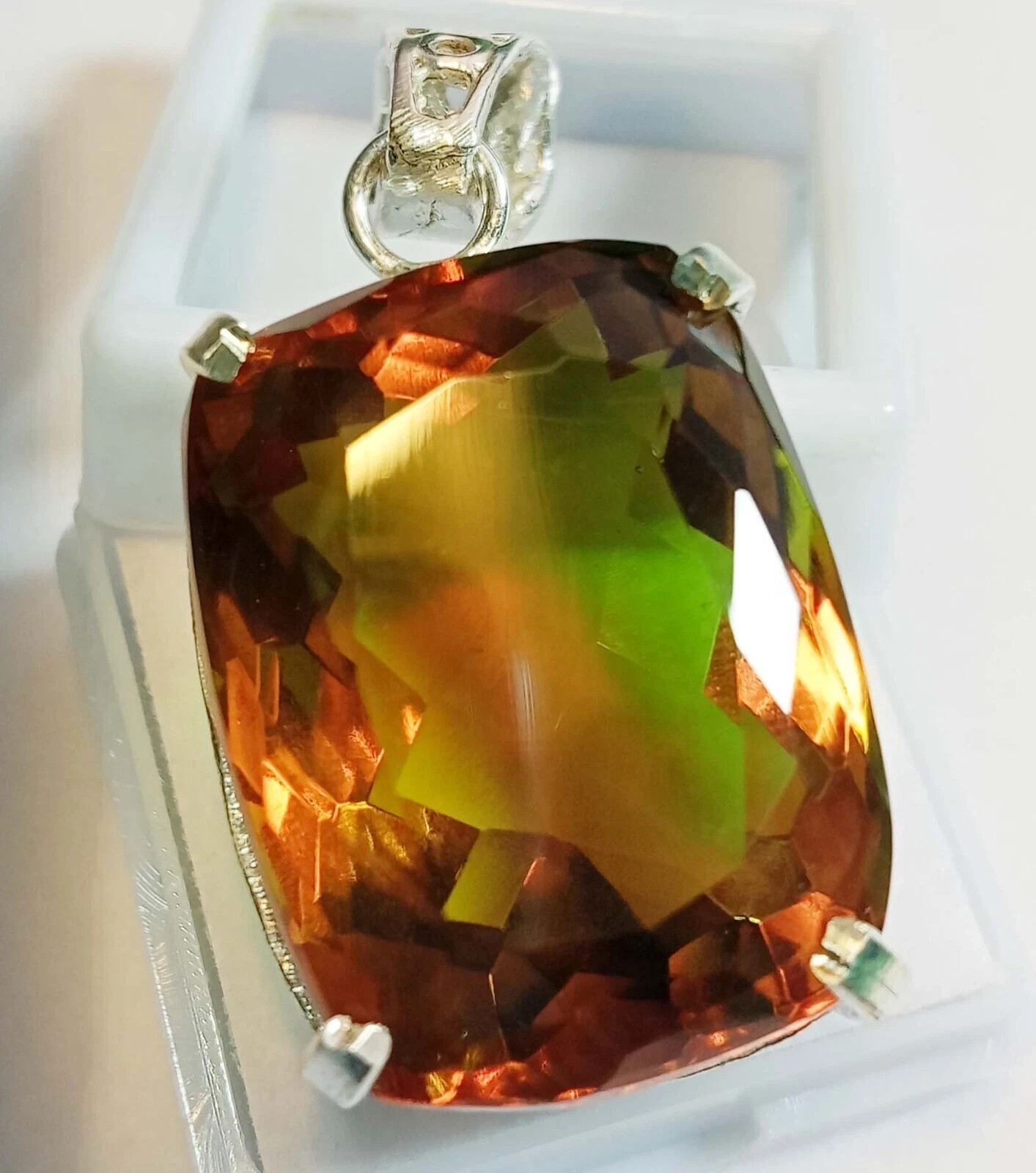 Alexandrite Cushion Cut Pendant 74-76 Ct Natural Locket Loose Gemstone Certified