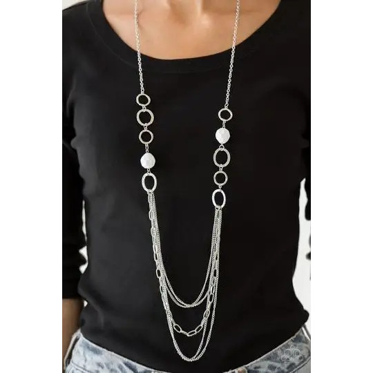 Paparazzi | Margarita Masquerades – White Necklace