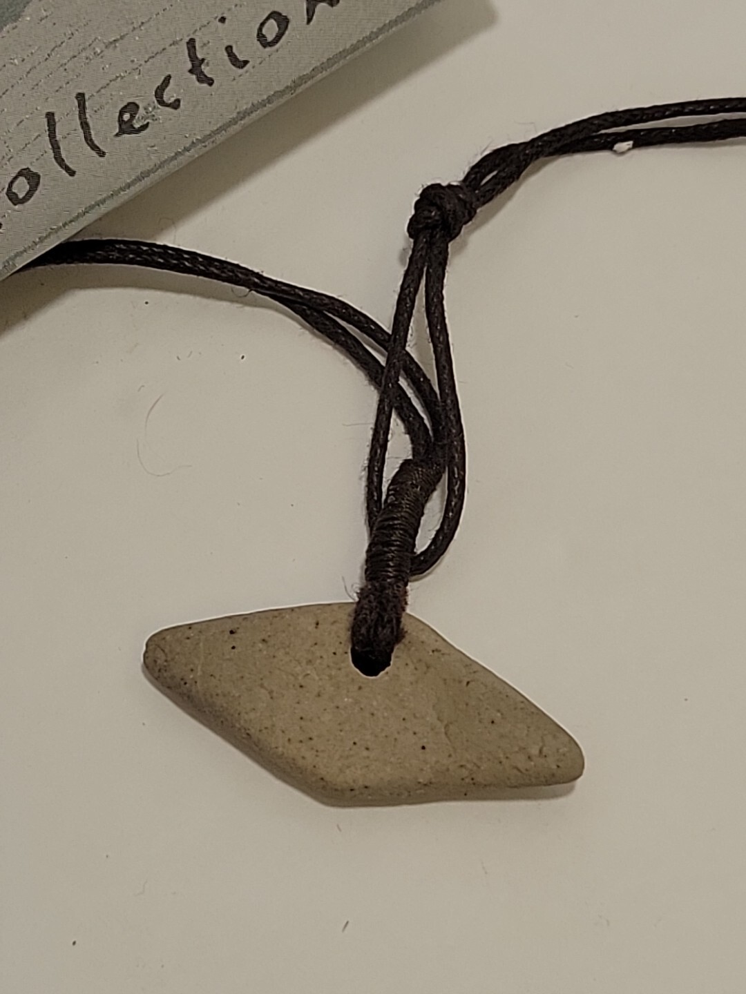 Tarma Designs Margarita Zalvidar Native Pebble Gray Stone Necklace Handmade
