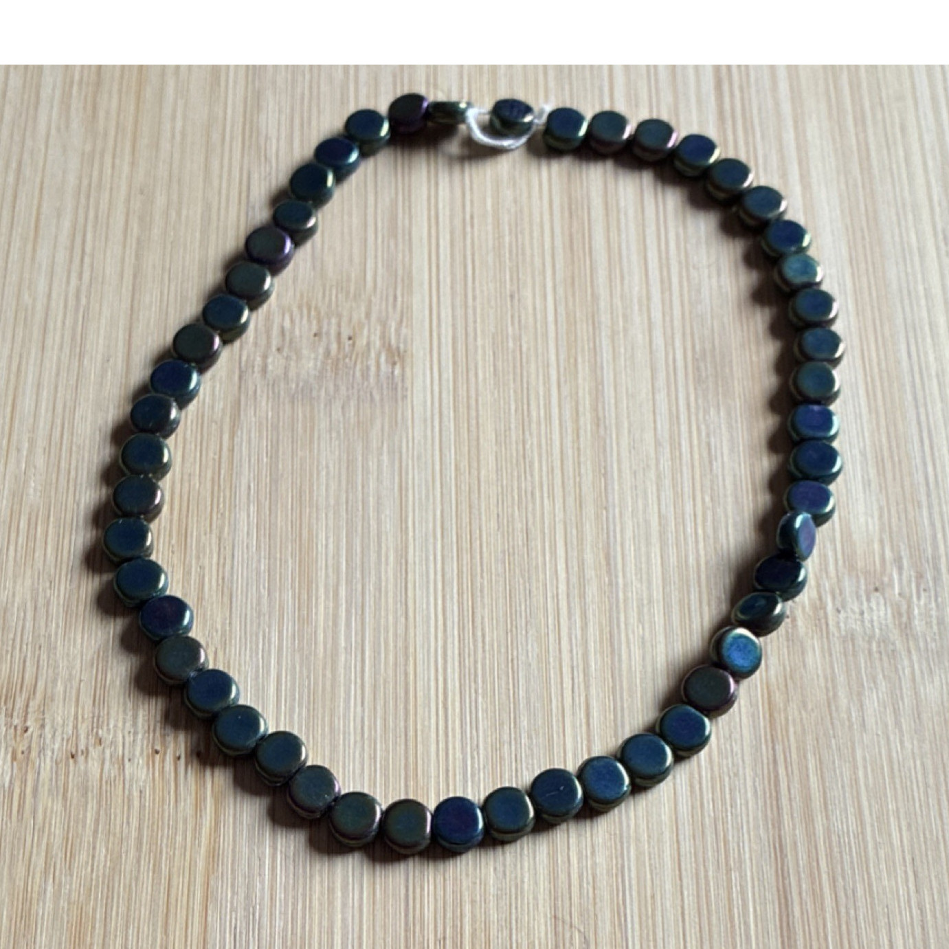 Black Round Beaded Necklace Ball Bead Chain Fashion Jewelry No Stone Undated Era