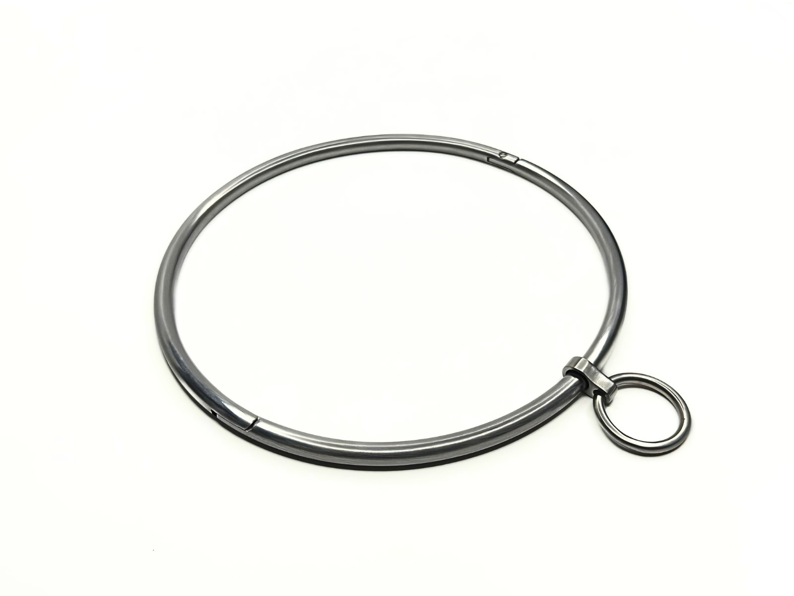 17″ 6mm Petite Thin Satin Stainless Locking Eternity Collar – CuffStore