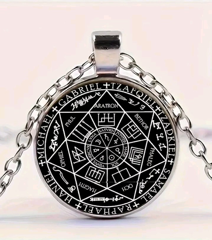 Cadena Acero Inoxidable Medalla Amuleto Protector Con Los Site Arcángeles