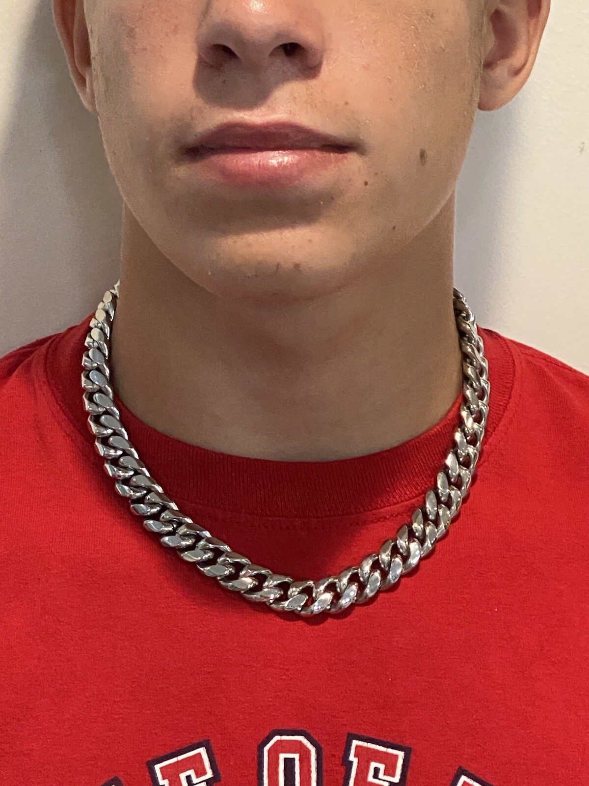 14mm Mens Real Miami Cuban Link Choker White Gold Plated SS Real HipHop Necklace