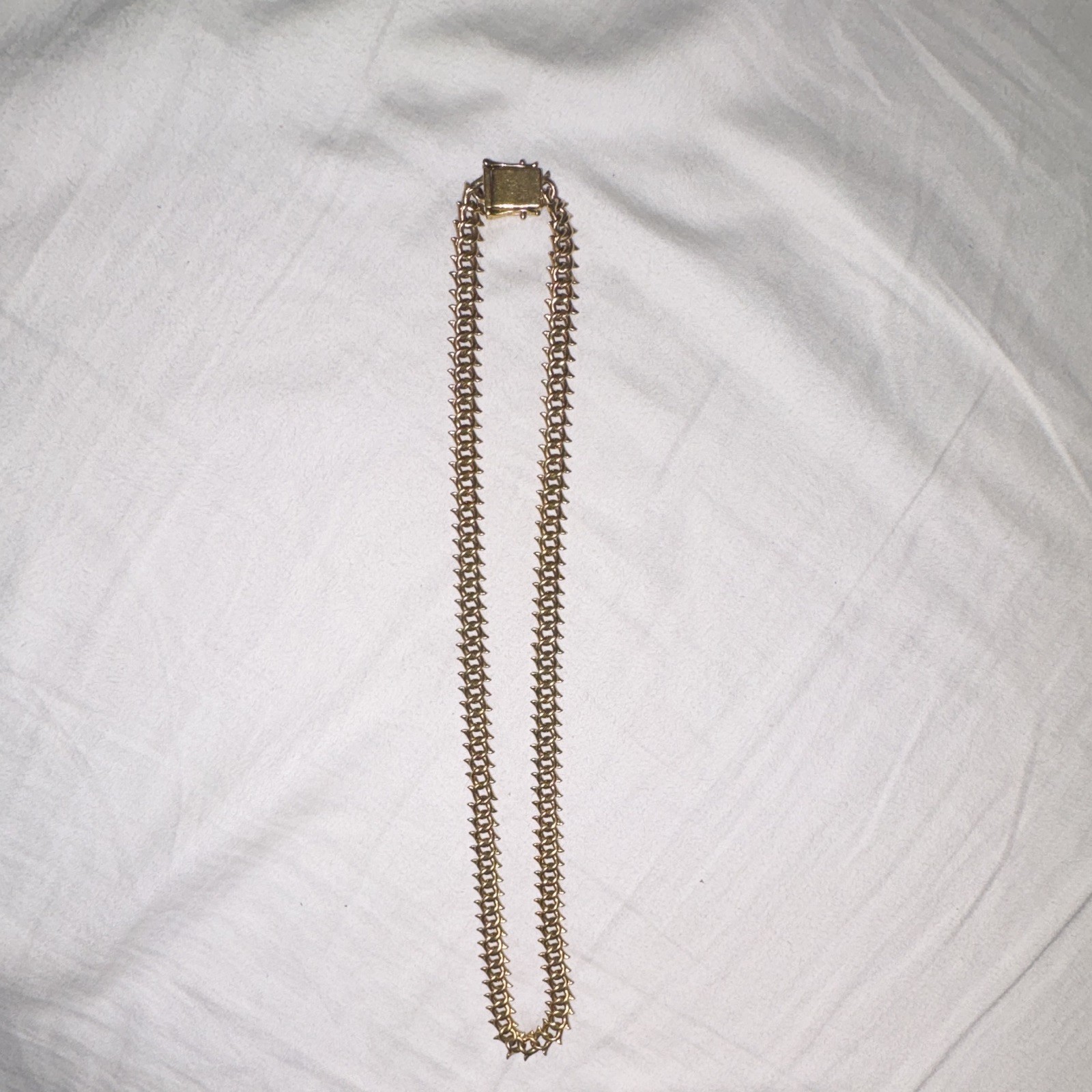 Silver Tone Metal Chain Necklace, Box Clasp, No Main/Secondary Stone, 0 Gems