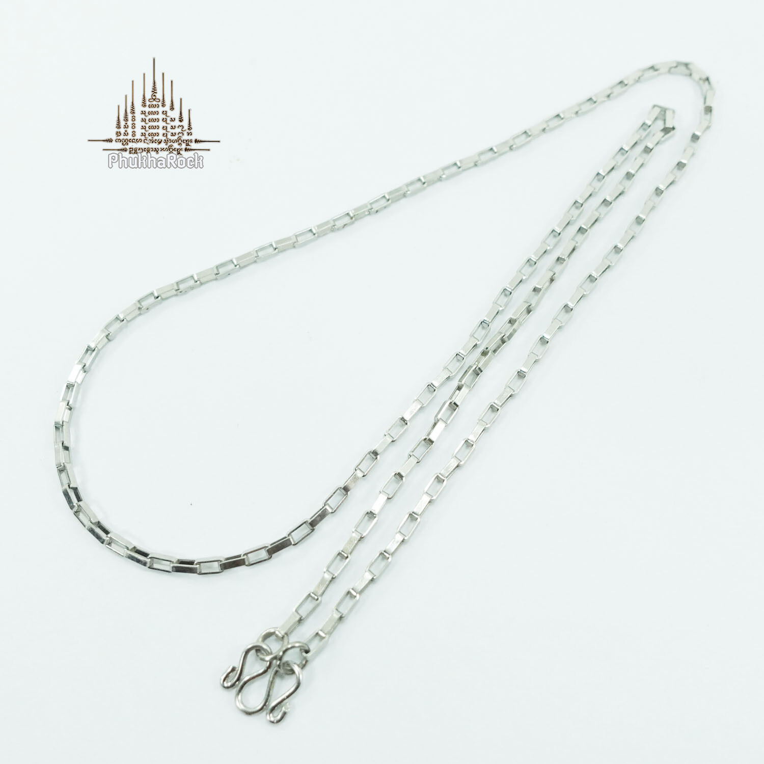 C29 Stainless Steel Rolo box Chain Necklace for phra thai amulet pendant