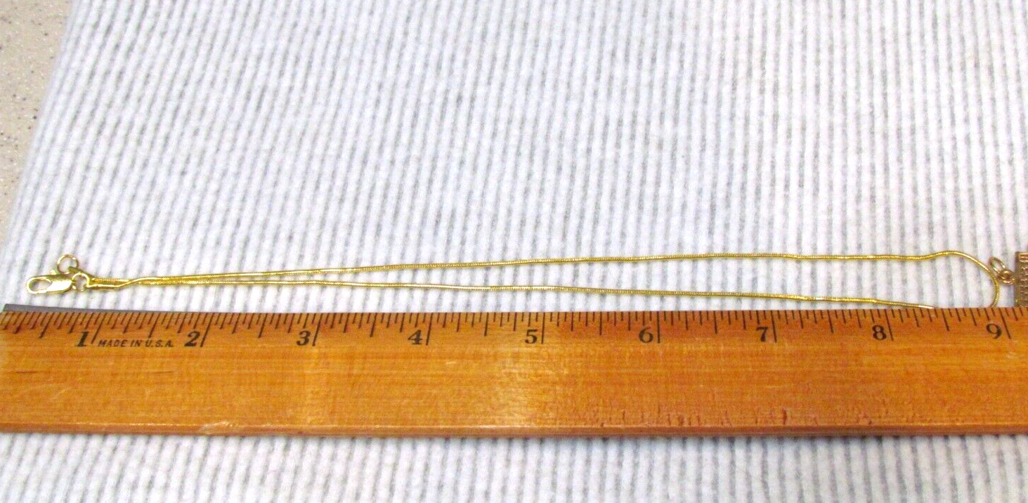 #1 SIS Number One Sister Small Charm Necklace Yellow Gold Bonded Snake Chain