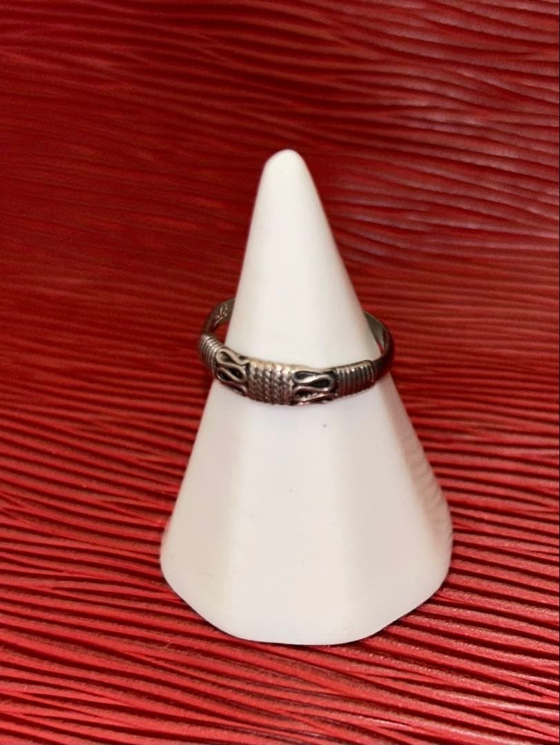Silver 925 Ring, Archive Y2K Vintage, American Casual Style.
