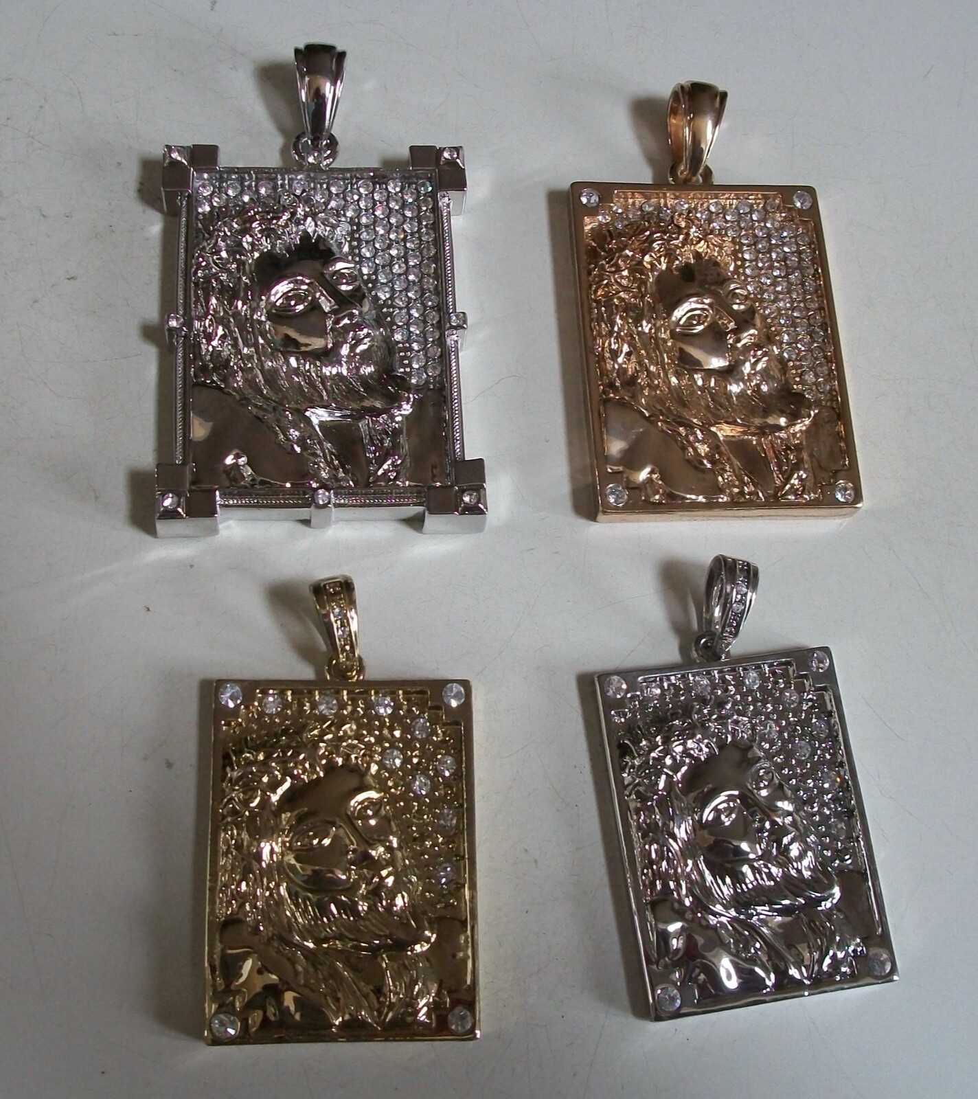 Men’s Rose Gold, Gold & Silver Finish Jesus Fashion Hip Hop Charm Pendant