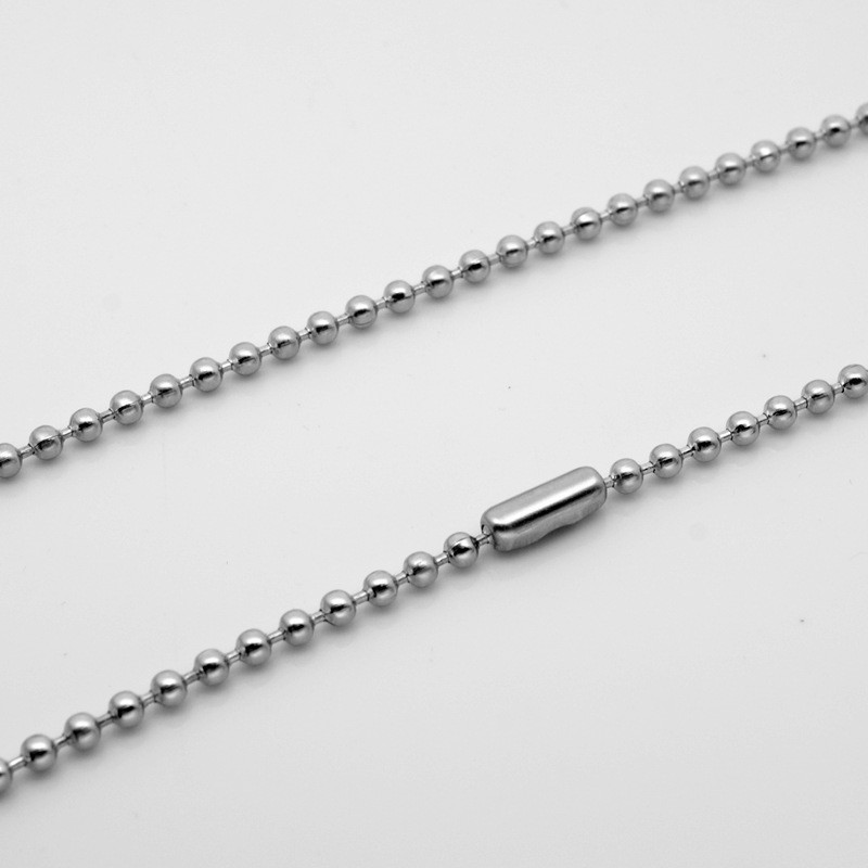 USA Stock Stainless Steel Round Ball Bead Chain Necklace Men Women 1/2/3mm