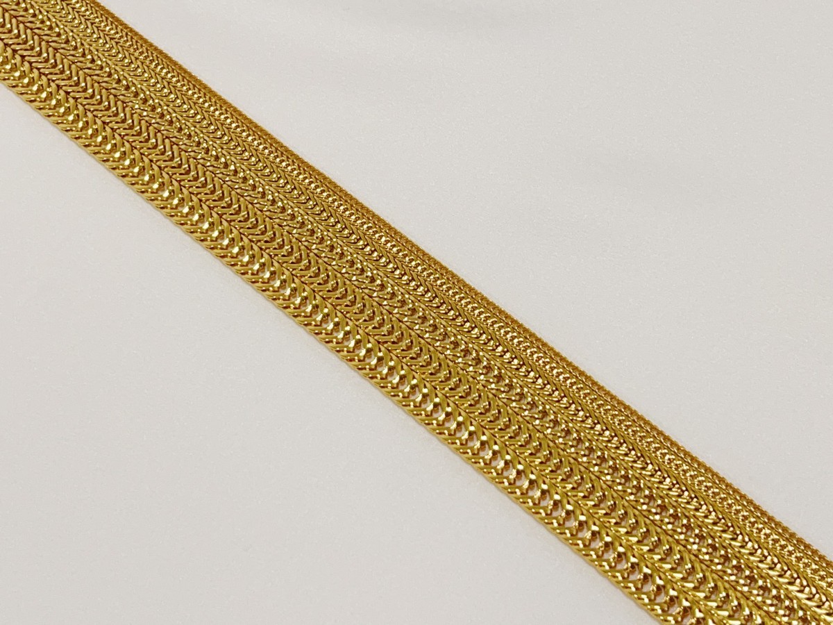 18K Yellow Gold 2mm-7mm Franco Square Box Chain Necklace Men Womens 18″- 28″