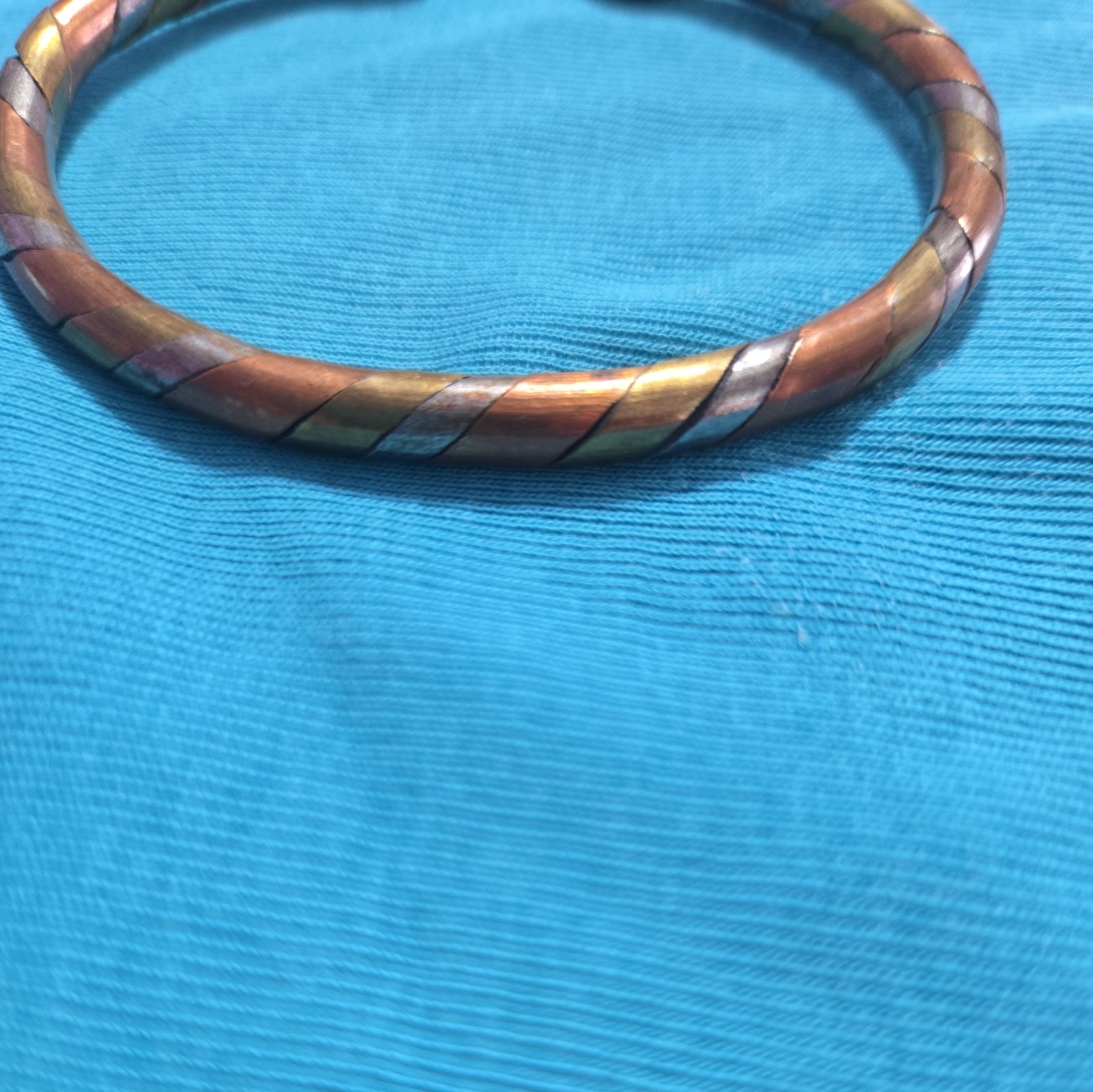 Brass Copper Nickel Three Tone Handmade Open UNISEX Cuff Bracelet: