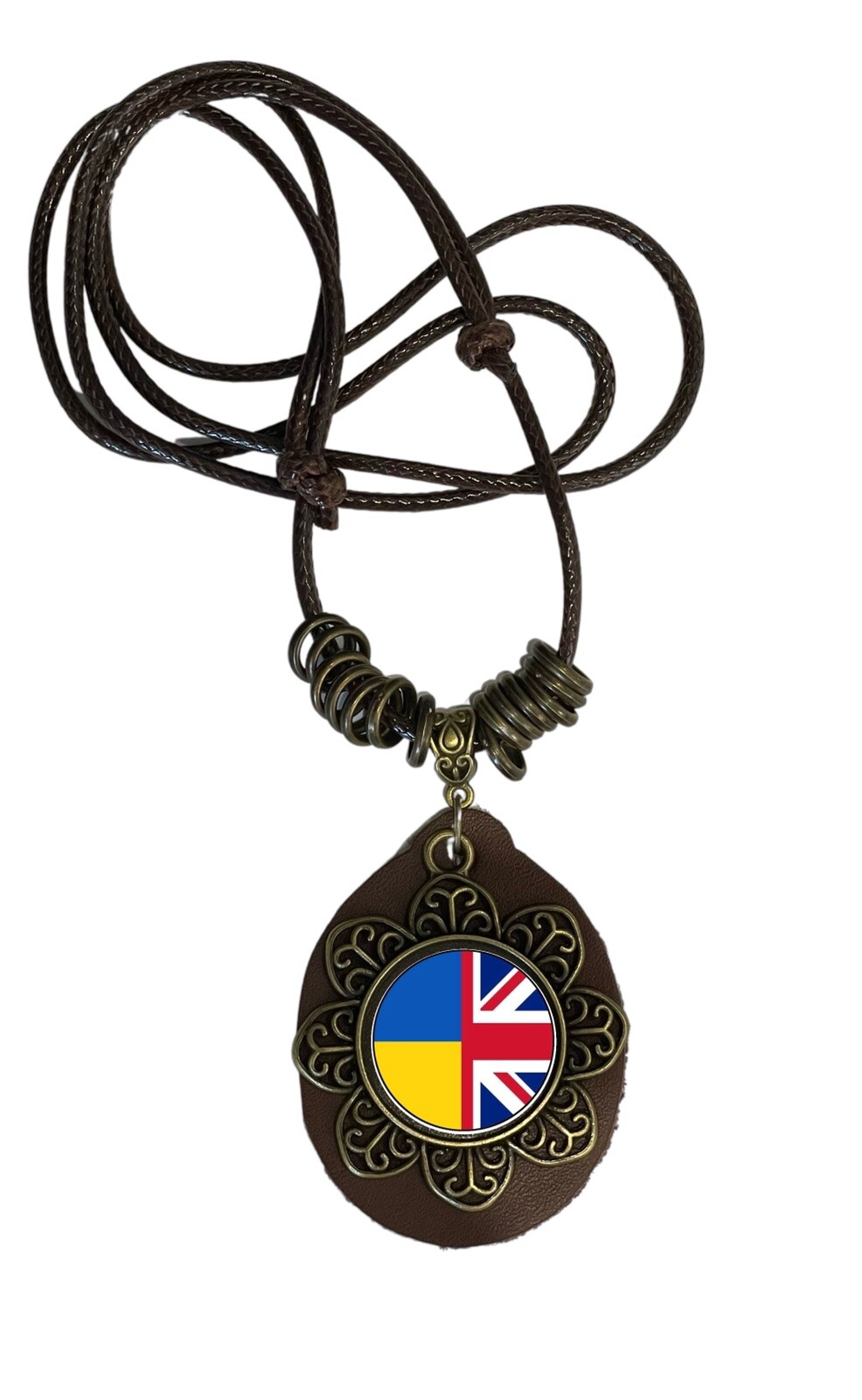 Ukraine And United Kingdom Expandable Eva Pendant Necklace In Gift Bag