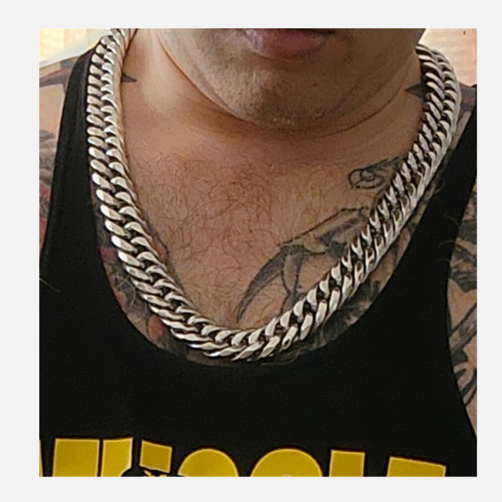 9-21mm Heavy Strong Men’s Stainless Steel Curb Cuban Link Chain Necklace