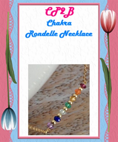 Chakra Rondelle Necklace, 16-20-inch chain