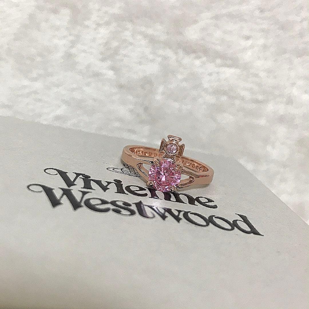 Vivienne Westwood Ring Size 6.5-7 Orb Pink NO BOX [EJ206