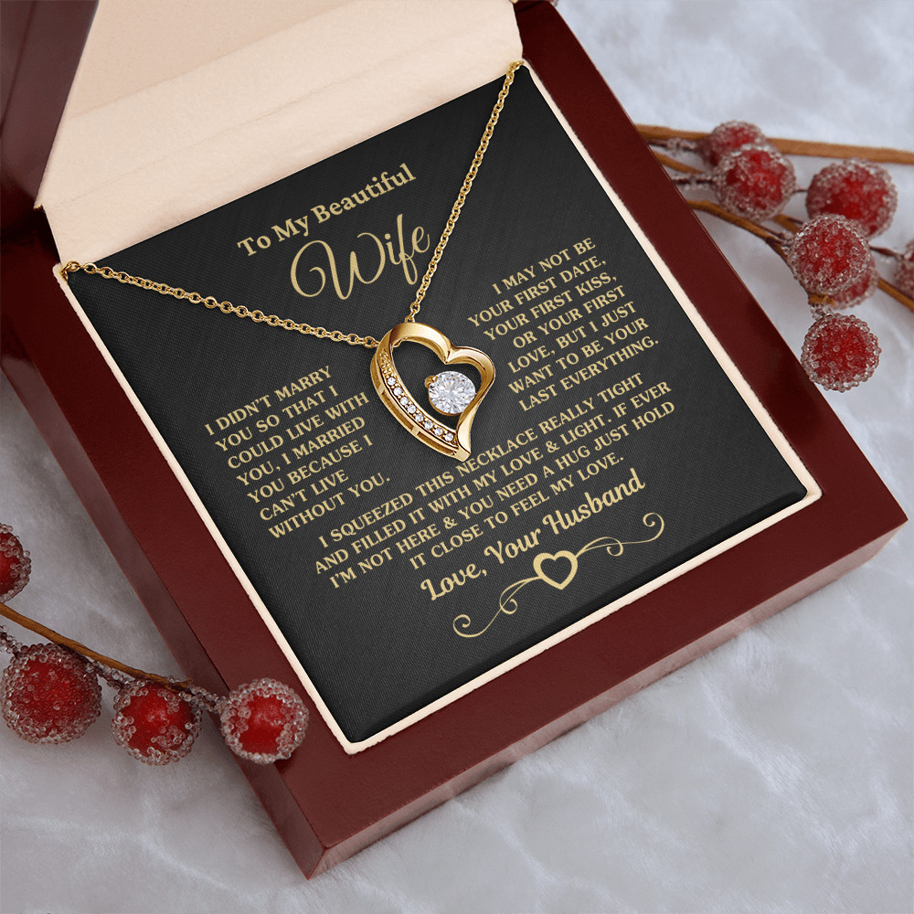To My Wife Necklace From Husband, Gift For Her, Necklace For Wife Anniversary