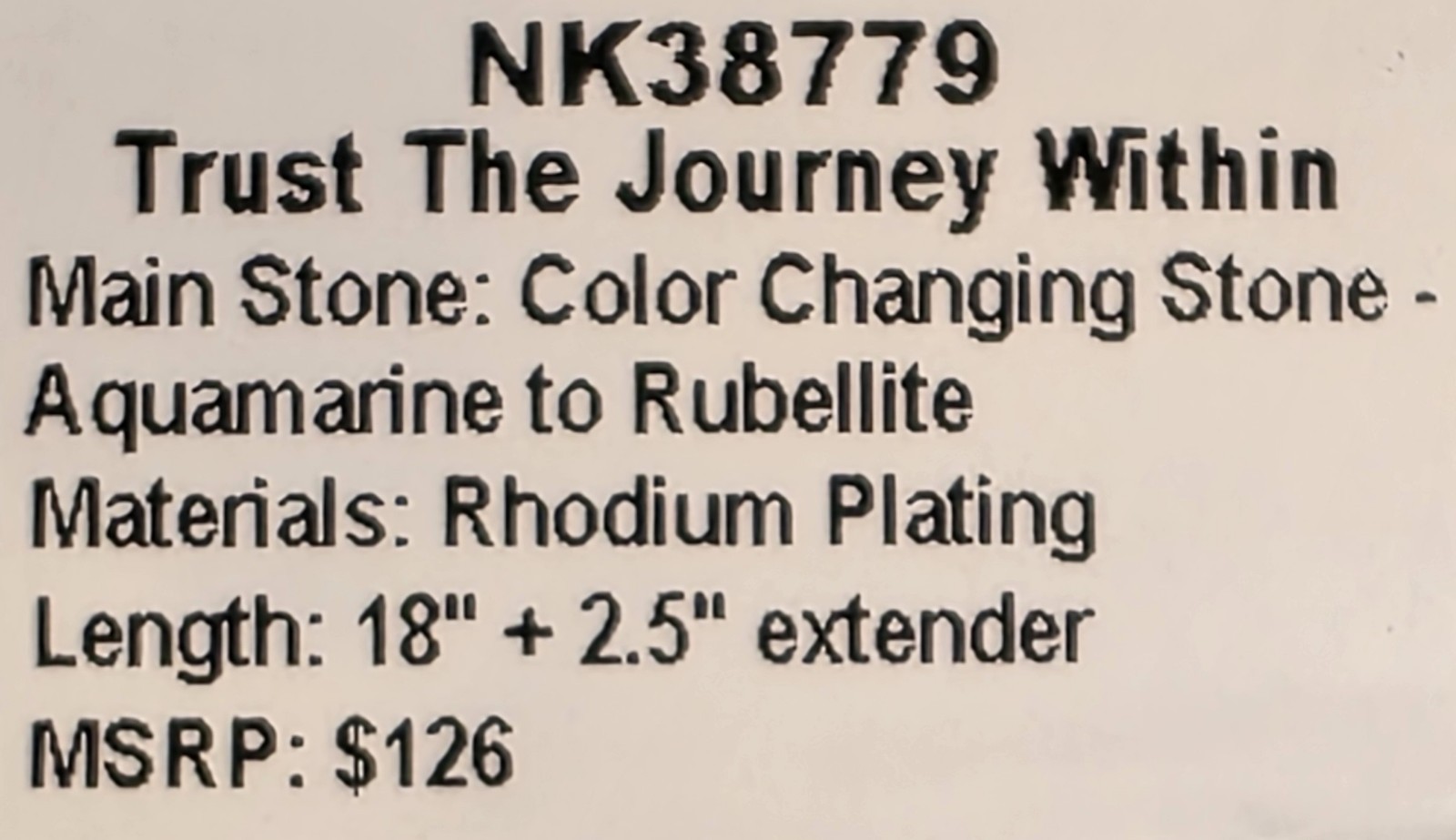 Mental Health Awareness Necklace, NK38779, Trust The Journey Within-Rhodium