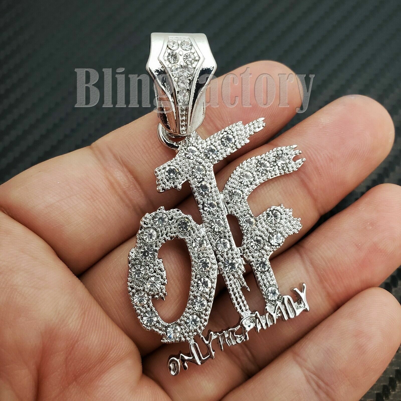 Only the Family OTF Pendant 7mm 18″ ~ 30″ Cuban Chain Stainless Steel Necklace