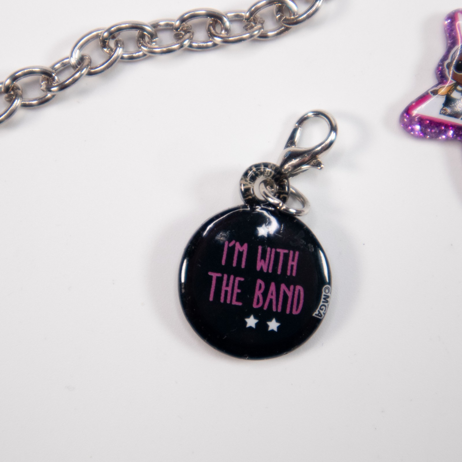Necklace Bracelet chain Silver 3 decorative clips With The Band Rock Star LOL
