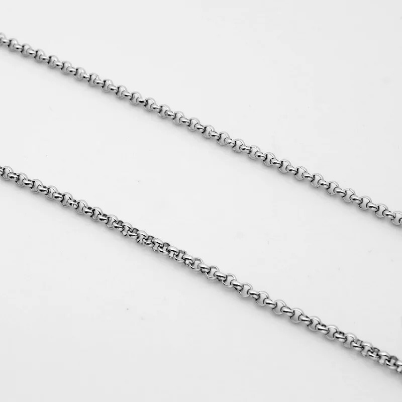 Wholesale Price Stainless Steel 3mm Rolo Link Chain Necklace Mens Womens 20″-32″