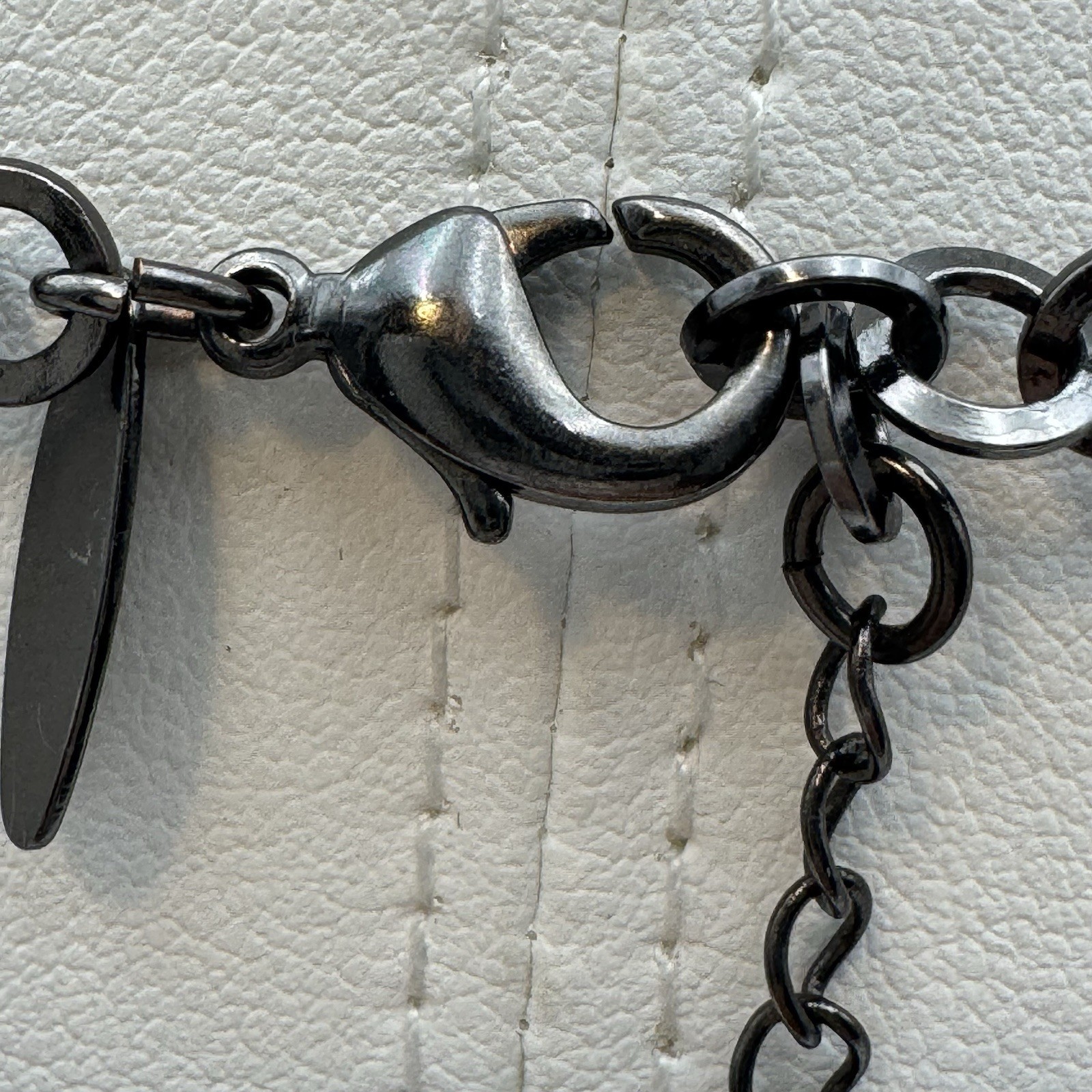 NY & Co Mixed Metal Layered Chain Necklace Gunmetal Gold Tone Statement 36″